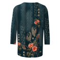 thumbnail image 4 of COM1950s Blouses pour Femmes, T-Shirts pour Femmes, T-Shirt à Imprimés Mode pour Femmes Manches 3/4 Blouse Col Rond Décontracté, Blouse pour Femmes, Blouses pour Femmes Manches 3/4, Blouses à Manches 3/4 pour Femmes, 4 of 9