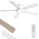 thumbnail image 1 of Ventilador de techo Fanbulous de 48" con motor DC, 3 temperaturas de color, 6 velocidades, blanco, 1 of 8