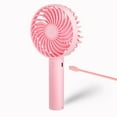 thumbnail image 6 of Tmosphere Mini Handheld Fan, Portable Fan, 2-In-1 3 Speed USB Rechargeable Battery Operated Personal Fan, Travel Fan Cooling Desk Fan with 4 Fan Blades and Base for Outdoor, Office, Travel - Blue, 6 of 13