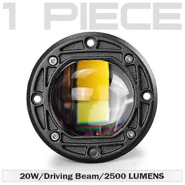 Luz de trabajo LED yuxing 8D 3 pulgadas 6000 K 3500 K amarillo montaje empotrado 12 V 24 V 1 pieza redonda