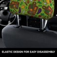 thumbnail image 4 of Kdxio Carrot Eggplant Pattern Print 2 Piece Car Head Rest Covers Set Auto Front/Rear Seats Headrest Cover Universal Fit Most Cars,Sedan, SUV, 4 of 9