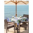 thumbnail image 2 of Outdoor Tablecloth with Umbrella Hole and Zipper, Purple Hydrangea Square Table Cloth 54x54 Inch Waterproof Tablecloth, Spring Eucalyptus Butterfly Grey Wooden Picnic Table Cover for Patio Camping, 2 of 7