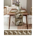 thumbnail image 3 of Vintage Pumpkins Fall Table Runner 48 Inches, Thanksgiving Botanical Floral Retro Bed Runner Dresser Scarves Tabletop for Indoor Outdoor Parties/Ceremony/Banquet, 13" x 48", 3 of 8