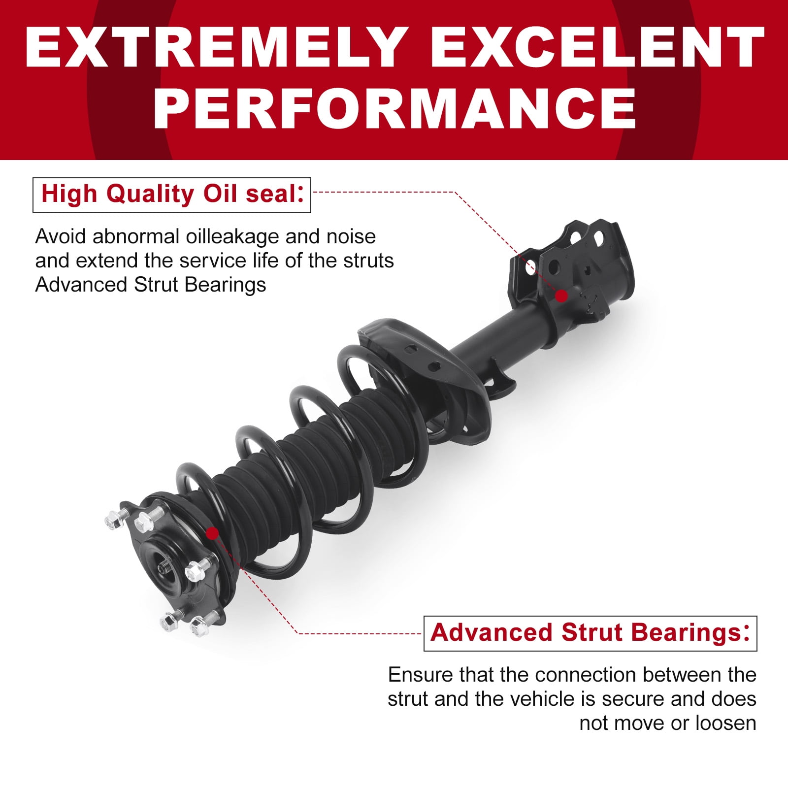 TOPAZ Front Pair Complete Struts Shock Absorber Assembly Set 272492 + 272491 Compatible with 2007-2014 Honda CR-V