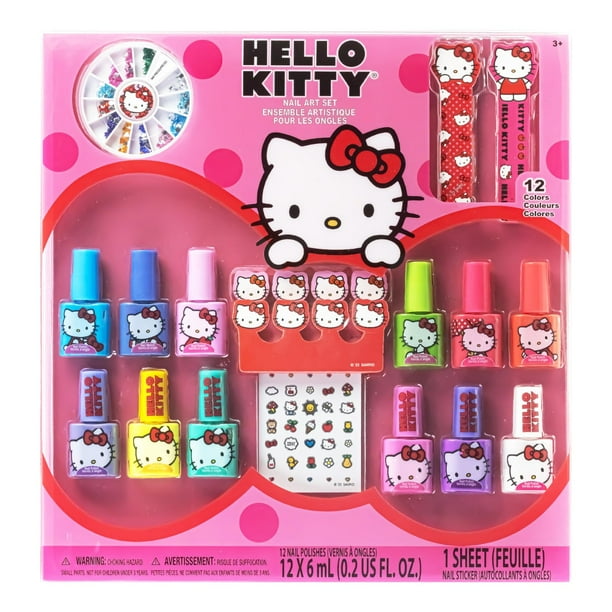 Set de esmaltes de uñas Townley Girl Hello Kitty con accesorios 3+