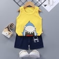 thumbnail image 5 of Chándales con estampado de dibujos animados para niños y niñas, chaleco sin mangas y pantalones cortos elásticos, novedad de verano 2022, 5 of 5