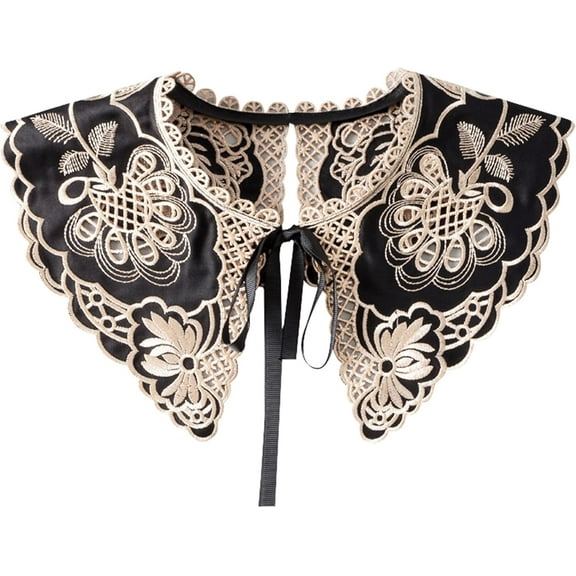 Camicover  Fake Collars Dickey Collar Detachable Collars Simplicity Collar for Women Girls (B Black)