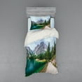 thumbnail image 2 of Ambesonne Landscape Bedding Set 4 Pcs, Lake and Mountains Hiking, Queen, Multicolor, 2 of 3