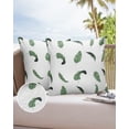 thumbnail image 6 of Pack of 2 Outdoor Pillow Covers, Summer Tropical Plants Green Palm Leaves Banana Leaves Waterproof Square Throw Pillowcase Cushion Decorative Pillow Covers for Couch Patio Tent, 24x24 in, 6 of 6