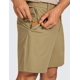 thumbnail image 3 of Shorts CRZ YOGA para hombre 7" livianos y elásticos marrón 34W x 7L, 3 of 3