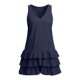 thumbnail image 4 of XiYing Robes pour Femmes, Robe Maxi d'Été Sans Manches à Col en V pour Femmes - Coupe Ample Décontractée pour la Plage et les Vacances, Design Uni, Taille Unique (Lot de 1), 4 of 7