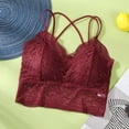 thumbnail image 2 of Fesfesfes Bras for Women Stretchy Breathable Bras Shockproof Yoga Vest Bralette Padded Underwear Bras Girls Sheer Lace Tank Tops with Built in Bras, 2 of 3
