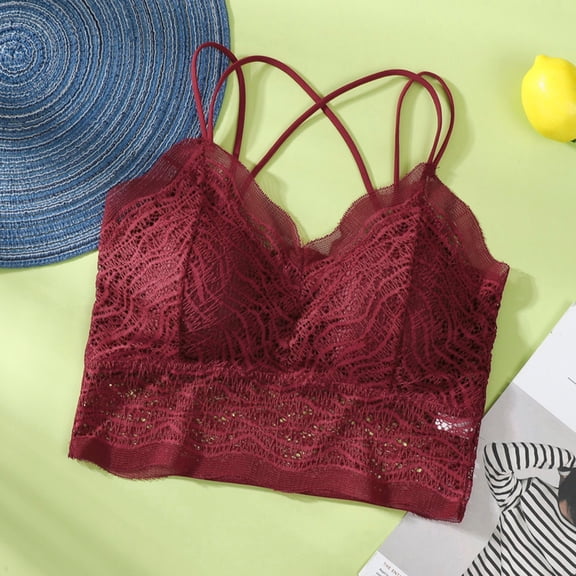 GaThRRgYP Bras for Women Ladies Fashion Charming Comfortable Breathable No Steel Ring Sexy Lace Bra Woman Underwear
