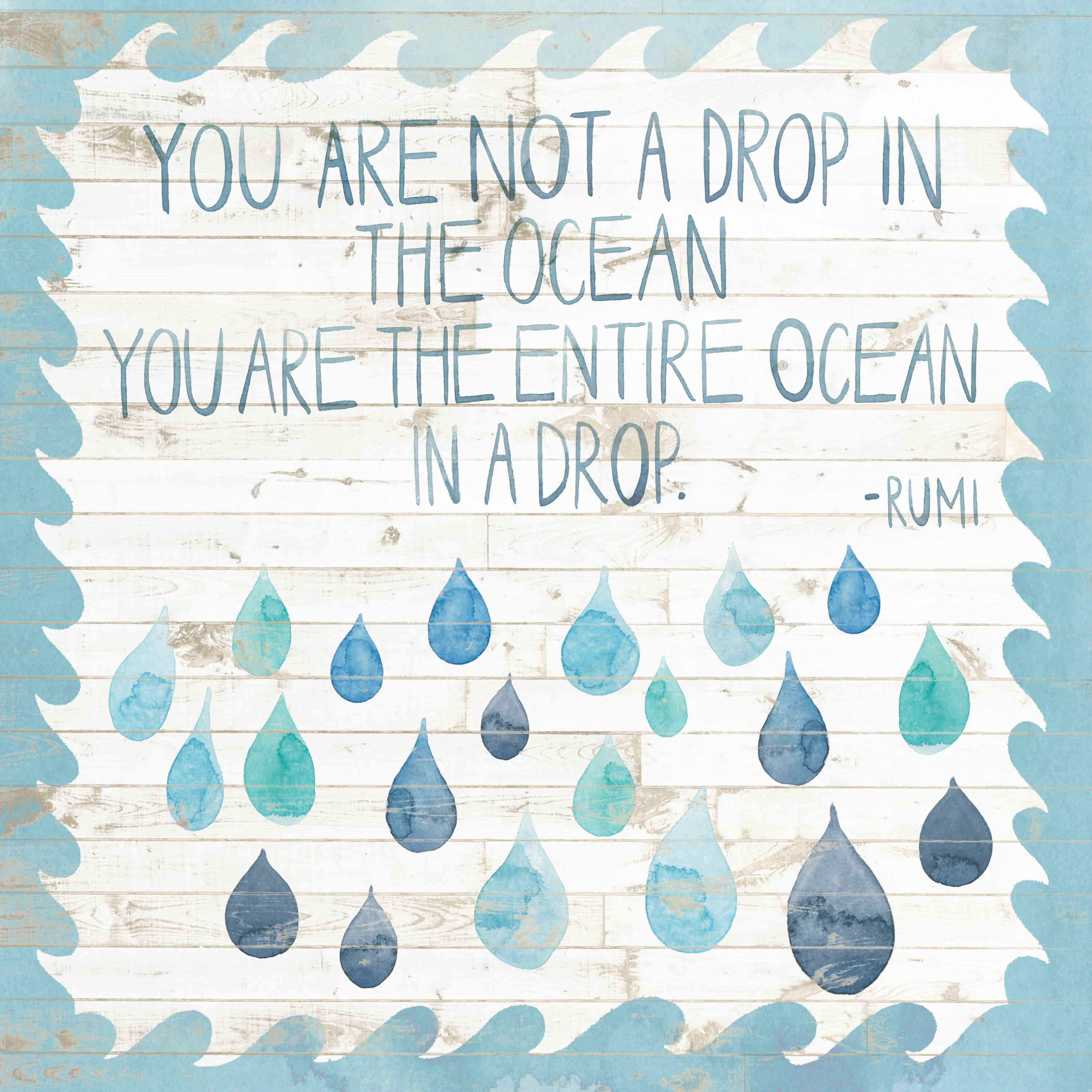 Marmont Hill "Entire Ocean" Painting Print on Wrapped Canvas