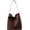 Coffee, variant on Vintage Suede Tote Bag Handbag Women Wide Shoulder Strap PU Shoulder Strap Magnetic Closure Interior Zipper Pocket