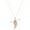 Rose, variant on Real 925 Sterling Silver 14K Rose Gold Finish Round Cut White Diamond Single Angel Wing Feather Fashion Pendant Necklace Jewelry for Women