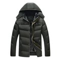 thumbnail image 2 of Men's Casual Winter Jacket Thicken Warm Men Zipper Hooded Coat With Pocket, 2 of 7
