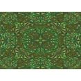 thumbnail image 1 of Ahgly Company Machine Washable Indoor Rectangle Transitional Dark Lime Green Area Rugs, 5' x 7', 1 of 7