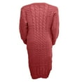thumbnail image 5 of Robe en Maille à Manches Longues pour Femmes Robe Décontractée Côtelée Solide, 5 of 5