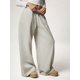 thumbnail image 5 of Pantalones Deportivos de Pierna para Mujer, Holgados, con Cordón, de Cintura Alta y Bolsillos Gris M, 5 of 9