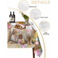 thumbnail image 5 of Easter Bunny Eggs Rectangle Tablecloth, Spring Tulips Rustic Rabbits Colorful Plaid Waterproof & StainResistant Tablecloth, Washable Oil-proof Table Cover for Dining/Party/Wedding/Buffet 52x70 In, 5 of 9