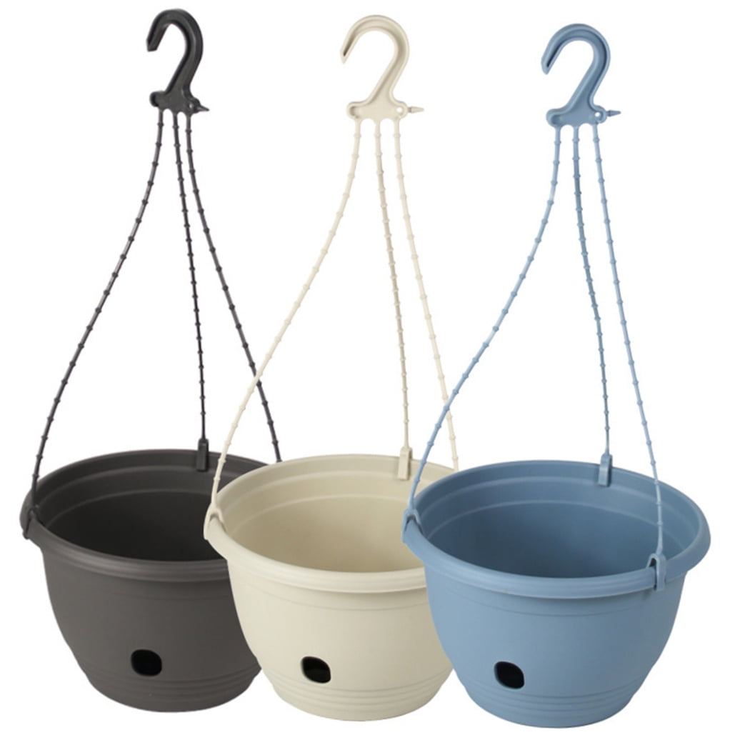 YOSADIER Balcony Hanging Pot Thicken Design Hanging Planter Pots 3Pcs