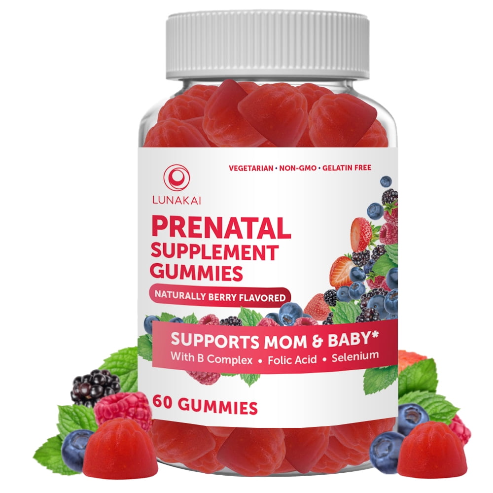 Lunakai Prenatal Vitamins Gummies with Folic Acid for Women 30 Day Supply