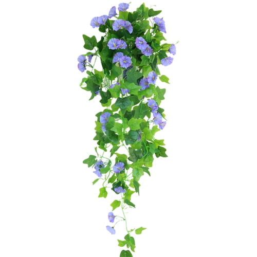 Artificial Vines 1pc Artificial Morning Glory Trumpet Flower Vine Fake  Green Plant Home Garden Wall Fence Outdoor Wedding Hanging Baskets Decor  For Wedding Decoration, Valentine'S Day Decor, Birthday Decor, Anniversary  Decor, Holiday