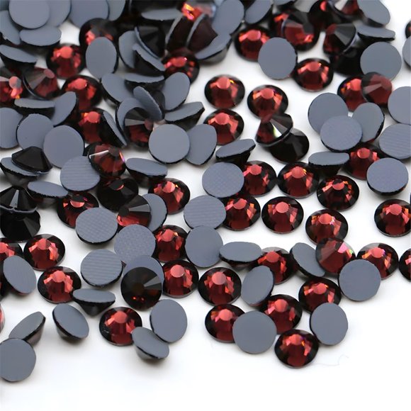 Hotfix Rhinestones Flatback Glass Rhinestone 6000PCS SS6 1.9-2.0MM Gemas redondas para uñas Arte Glitter Cristales Piedra DIY Bolsas Ropa Zapatos (Amatista oscura)