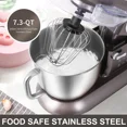 thumbnail image 2 of CUSIMAX 7.3QT Electric Stand Mixer , 10-Speed Electric Food Mixer with Stainless Steel Bowl, Dough Hook, Beater & Whisk for Most Home Cooks,Red, 2 of 6