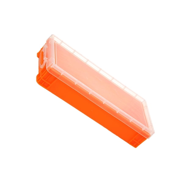 Methold Caja de almacenamiento Estuche de lápices Multicolor Gran capacidad Multiusos Portaherramientas de maquillaje transparente Cajas de cosméticos cartulina Naranja