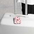 thumbnail image 5 of Square 2Pack PU Leather Strawberry Cruise Luggage Tag with Privacy Cover and Stainless Steel Ring - Suitable for Travel Handbags Backpacks Luggage Tags, 5 of 6