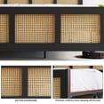 thumbnail image 7 of DSstyles King Size Bed Frame with Rattan Headboard and Footboard, Black Rattan Platform Bed Frame, Mattress Foundation, Noise-Free, No Box Spring Needed, Easy Assembly, 7 of 7