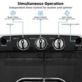thumbnail image 6 of Costway 13lbs Portable Semi-Automatic Twin Tub Wash Machine W/ Built-In Drain Pump Black, 6 of 10