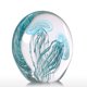 thumbnail image 2 of Tooarts Blue Jellyfish Regalo de vidrio Adorno Decoración Hogar Handblown Azul Abanopi Escultura de vidrio, 2 of 6