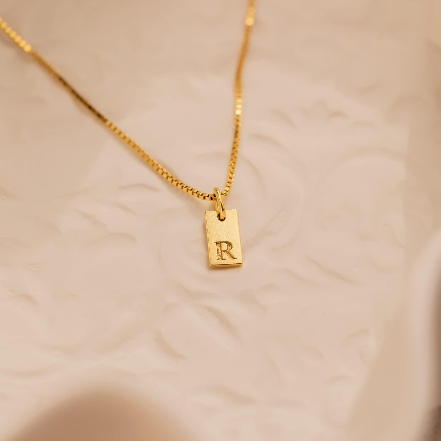 Stocking Stuffers Initial Necklaces for Women 14K Gold Plated Letter Necklace Dainty Name Pendant Necklace Personalized Christmas Gifts for Women Trendy Gold Jewelry