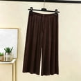 thumbnail image 2 of Tnhcen Women's Elastic Waist Drawstring 7/8 Length Pajama Pants Casual Modal Cotton Polyester Blend Plus Size Sleepwear Home Wear Comfort Lounge Pants M - 5XL, 2 of 5