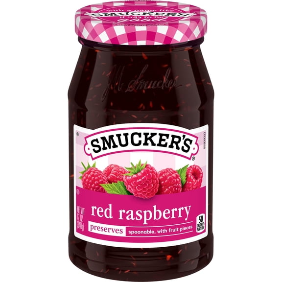 Smucker’s Red Raspberry Preserves, 12 oz Jar