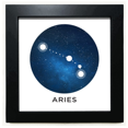 thumbnail image 1 of Aries Constellation Zodiac Sign Black Square Frame Picture Wall Tabletop, 1 of 3
