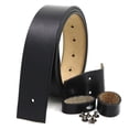 thumbnail image 2 of Cinturones de cuero para hombres Correas de vestir cosidas Pretina con pasador sin hebil SM SunniMix Cinturones de vestir casuales para hombre, 2 of 7