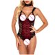 thumbnail image 4 of Lencería sexy, pijamas sexy transparentes de malla en V profunda, honda elástica de una pieza Fridja nalpqowj12145, 4 of 9