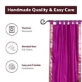 thumbnail image 4 of Lined-Violet Red  Tab Top  Sheer Sari Curtain / Drape  - 60W x 84L - Pair, 4 of 4