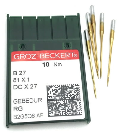 10 Groz-Beckert B27, DCX27, 81X1 Gebedur Titanium Serger Overlock Sewing Needles 21 (Metric Size
