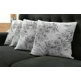 thumbnail image 5 of Ambesonne Floral Throw Pillow Cover 4 Pack, Astrology Pisces Sign, 24", Black White, 5 of 5