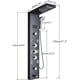 thumbnail image 5 of Zovajonia Sistema de torre de panel de ducha LED Zovajonia, torre de ducha de acero inoxidable de 6 funciones, cabezal de ducha en cascada, chorros de ducha, sistema de ducha de lluvia Bronce aceitado Zovajonia 99D-HFT8009, 5 of 9