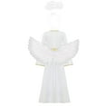 thumbnail image 4 of LiiYii Kids Girls 3Pcs Angel Suit Carnivals Party Fancy Dress Up Outfits White 16, 4 of 7
