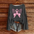 thumbnail image 2 of Birdeem Chandail pour Femmes, Journée de Sensibilisation au Cancer du Sein Imprimé Col Rond Manches Longues Mode Haut, Pulls pour Femmes, Longs Pulls pour Femmes, 2 of 4