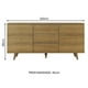thumbnail image 3 of Buffet Credenza Madesa para Almacenaje 160cm 3 Cajones MM, 3 of 5