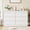 Antique White, variant on 6 Drawer Dresser for Bedroom, 47" Wide Wooden Dressers with Curved Profile Design, Mid Century Chest of Drawers Closet Clothes Storage Organizer for Living Room, Entryway, Nursery, White