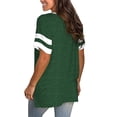 thumbnail image 4 of Fiudx Ofertas Flash Artículos En Oferta Camisetas de Empalme a Rayas para Mujer, Tops Informales de Manga Corta con Cuello En V, 4 of 7